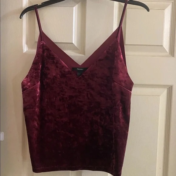 Forever 21 Velvet Spaghetti Strap Tank - Picture 2 of 4